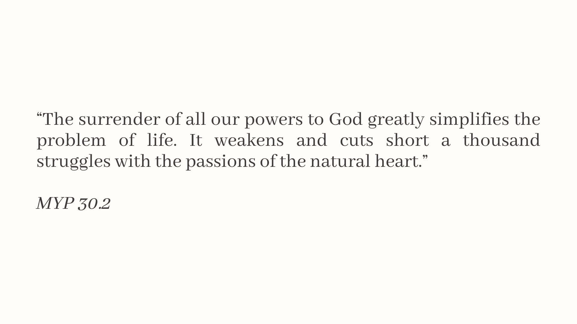 When God says, 